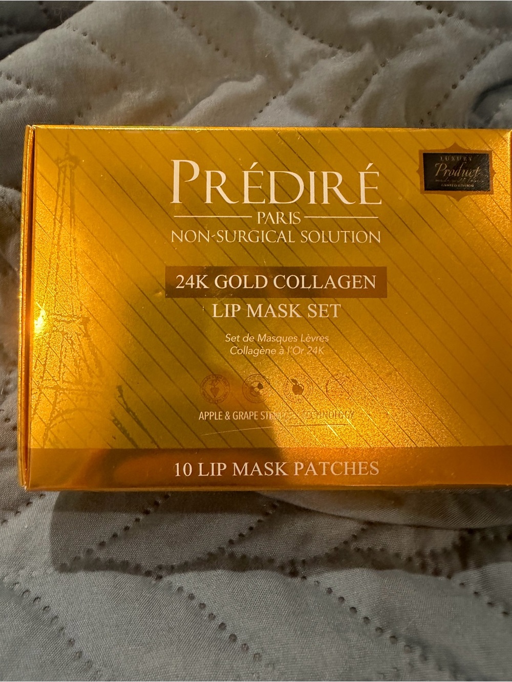 24K Gold Collagen Lip Mask Set - Gold